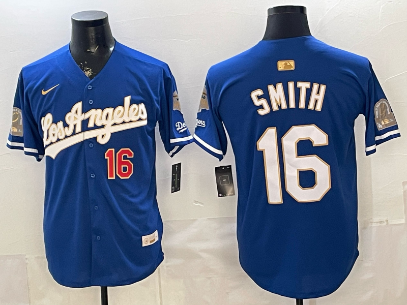 Men Los Angeles Dodgers #16 Smith blue Game 2026 Nike MLB Jersey 4014001